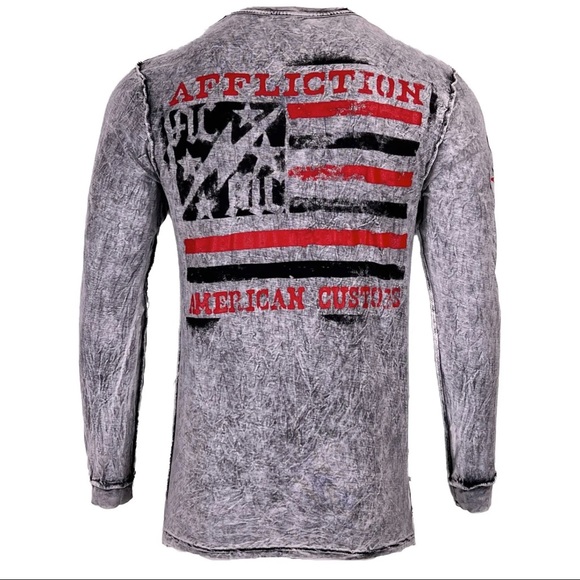 Affliction Men's T-shirt SPEED RUN Reversible Shirt Skull Biker S-2XL NWT - Picture 4 of 10